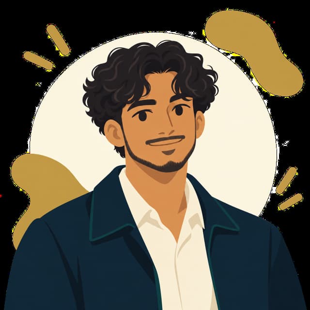 Illustrated 2D character portrait of Amaan Siddiqui